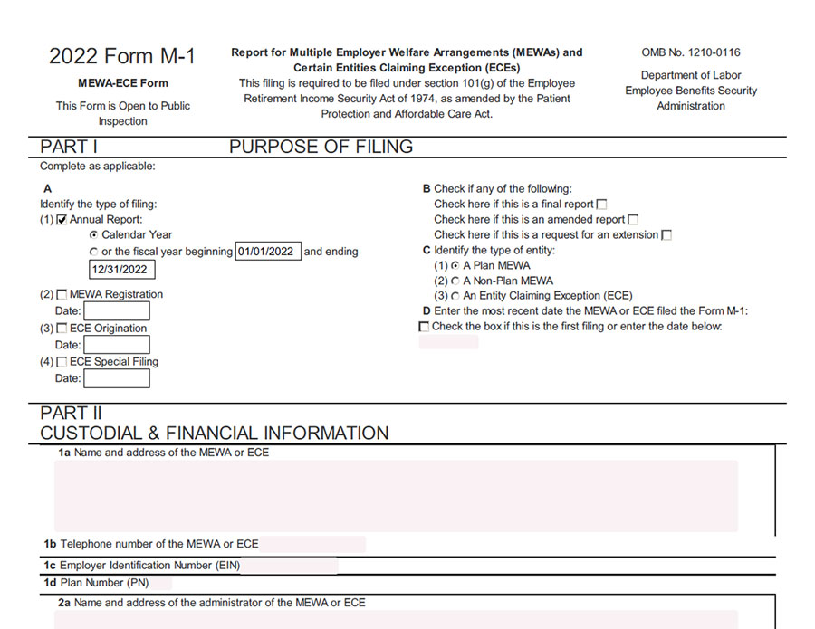 Form M-1 Filing and Preparation